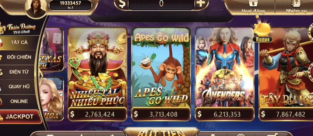 Slot game với tỷ lệ nổ hũ lớn